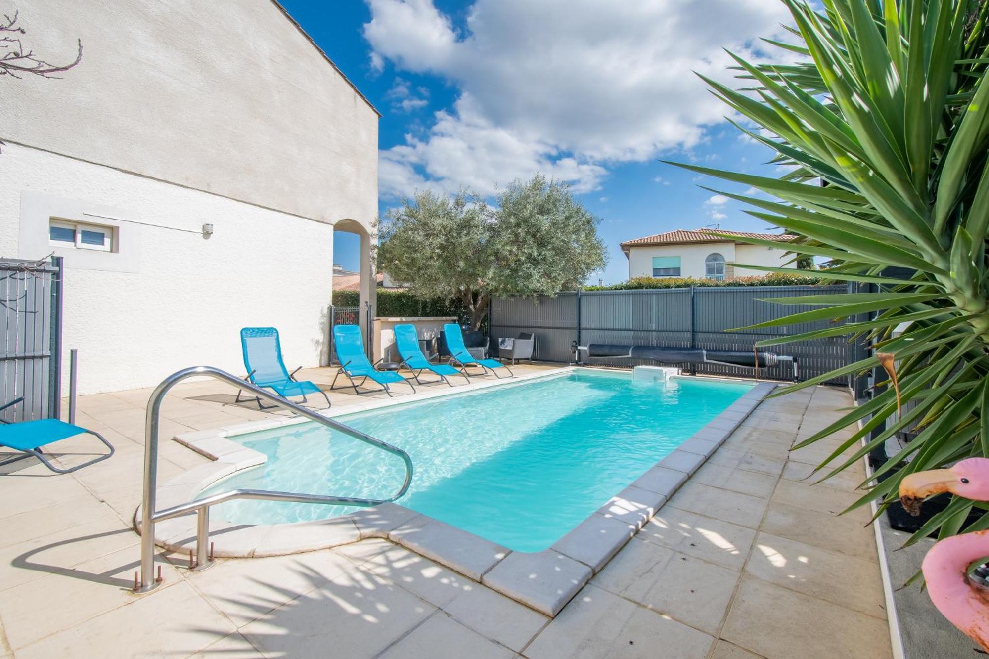 Guesthouse La Costiere - Logements Independants - Espace Piscine Jacuzzi Lunel  Bagian luar foto