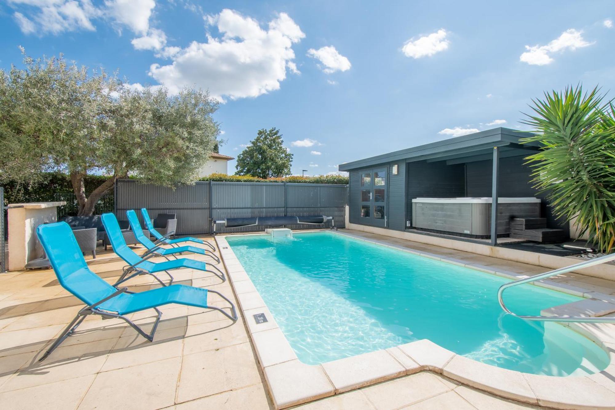 Guesthouse La Costiere - Logements Independants - Espace Piscine Jacuzzi Lunel  Bagian luar foto